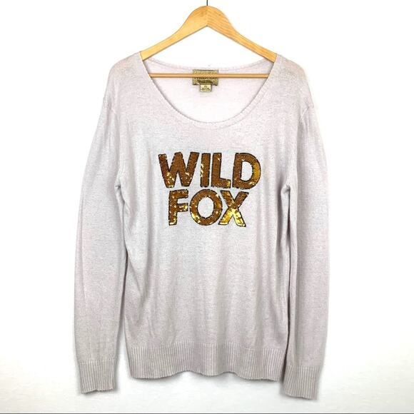 Wildfox White Label Sequin Logo Jumper Sweater XS - Picture 3 of 8